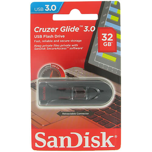 SanDisk 16GB - 32GB - 64GB - 128GB  Cruzer Glide USB 3.0 Flash Drive