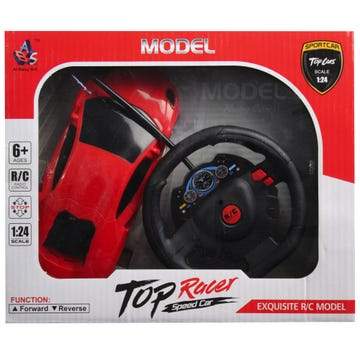 Remote Control Red Sports Car with Steering Wheel Remote